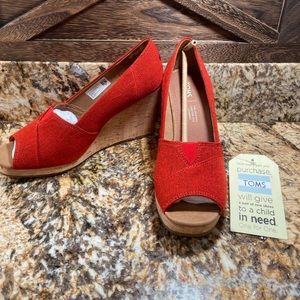 TOMS Women's Classic Espadrille Wedge Sandal 3.5” Heel